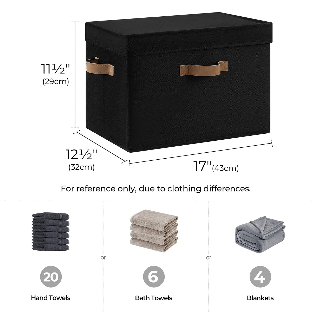 StorageWorks 3-sided PU handles close-up, easy-grip portability for quick organization.