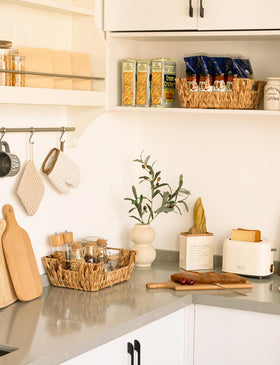 StorageWorks built-in handles enable easy kitchen portability.