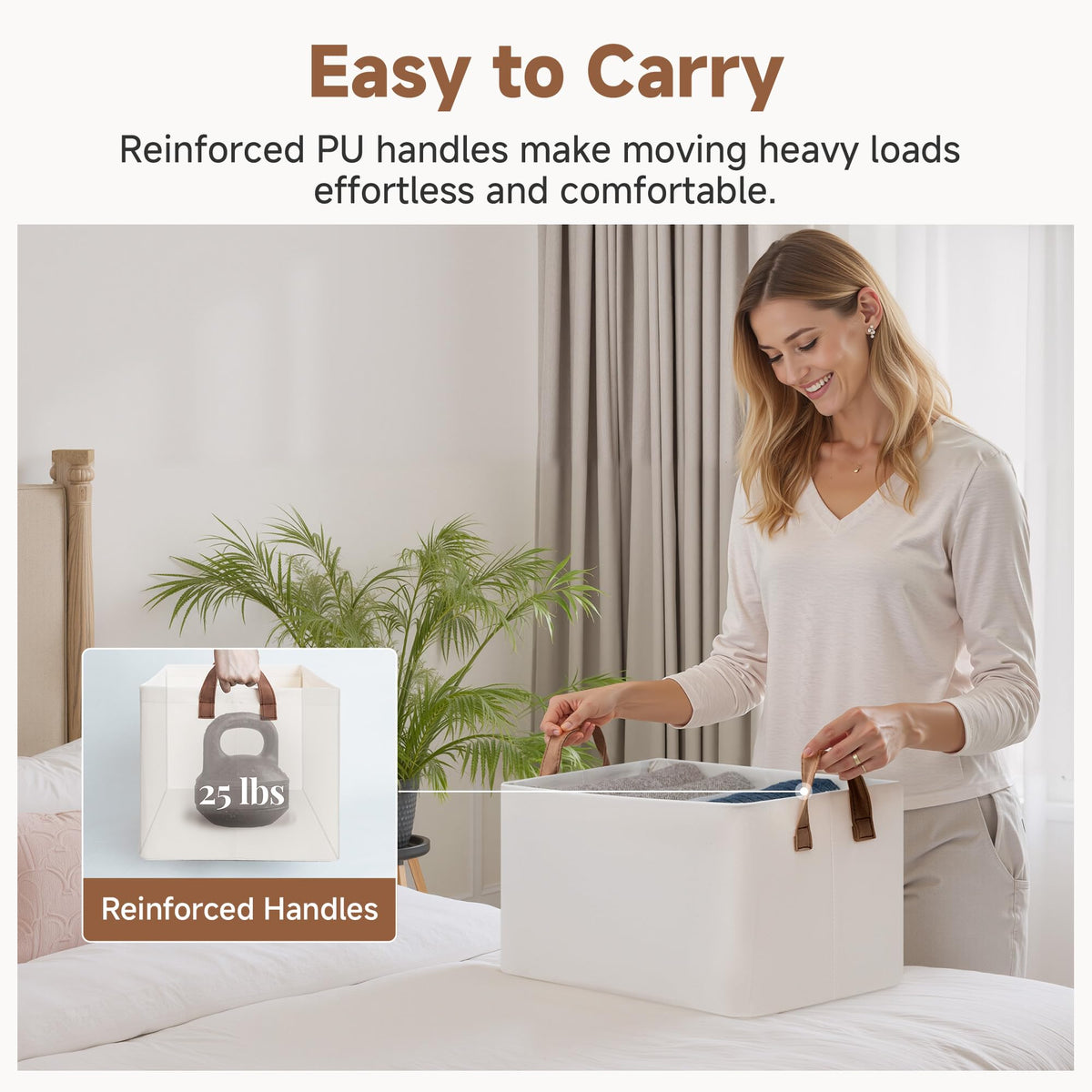 StorageWorks shelf organizer bin keeps bedrooms tidy and accessible
