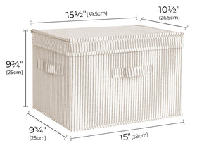StorageWorks bins with lid opened, showing interior access and organization potential.