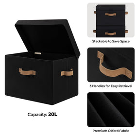 StorageWorks heavy-duty bins reinforced with boards support heavier loads and stable stacking.