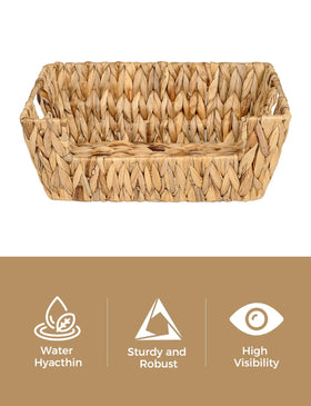 StorageWorks pantry basket on iron frame for durable storage.