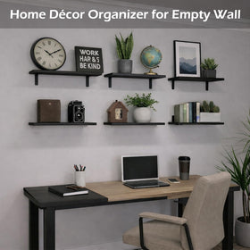 StorelySpace shelves add rustic charm to bedroom decor.