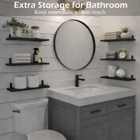 StorelySpace shelf brackets support up to 40 lb per shelf.