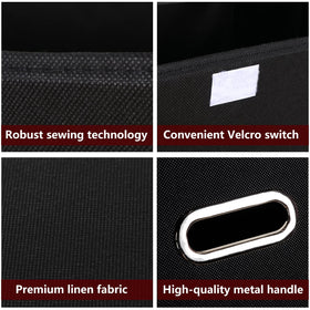 STOREONE metal handles provide easy carrying for household organization.
