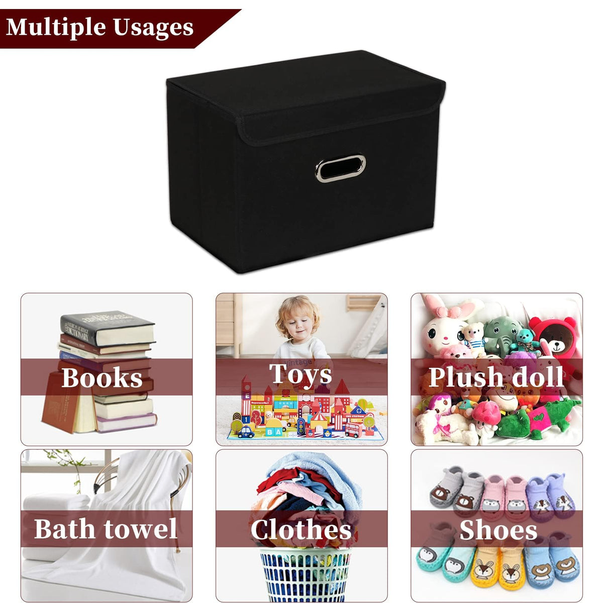 STOREONE non-woven fabric storage cube offers sturdy support in bedrooms.