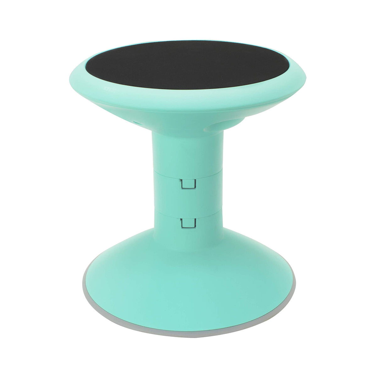Storex Wiggle Stool teal angled-base view promotes better posture during study