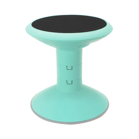 Storex Wiggle Stool teal angled-base view promotes better posture during study