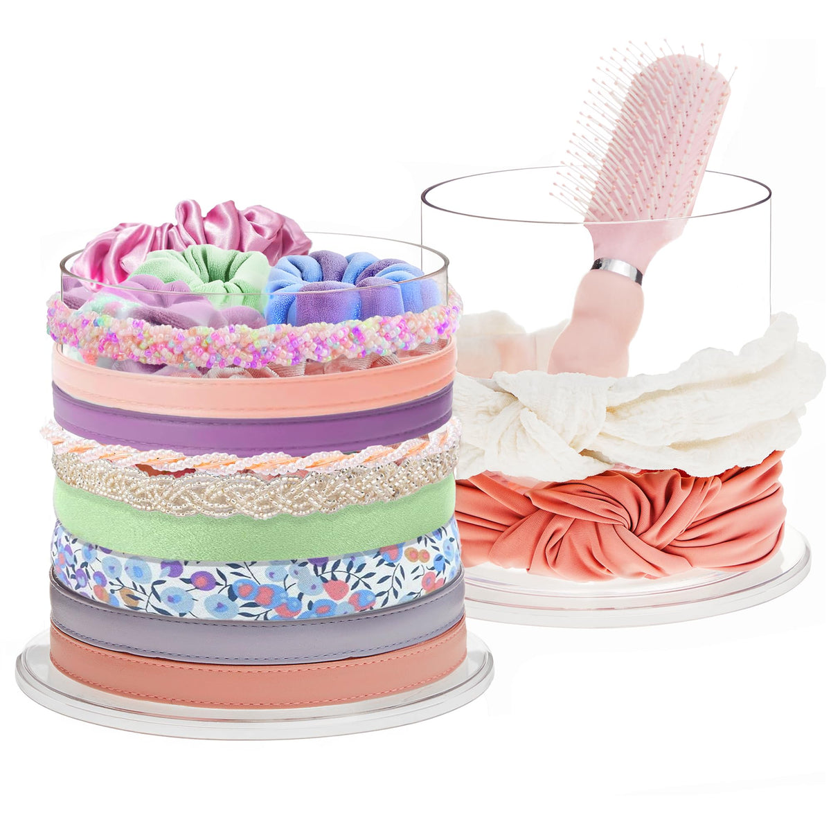 STORi Bella headband holder on a display stand keeps accessories organized and visible.