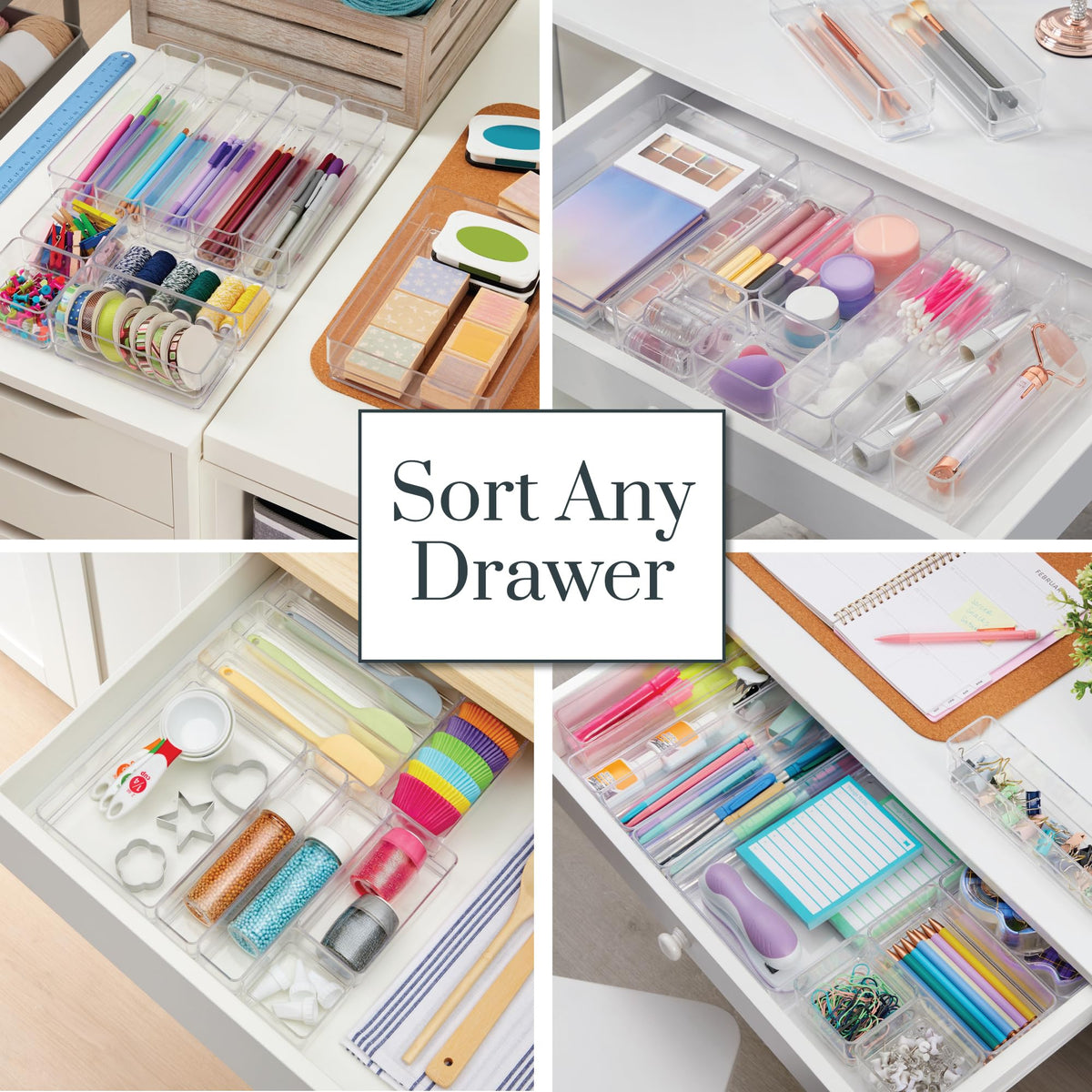 STORi SimpleSort vanity storage keeps daily essentials accessible and tidy.