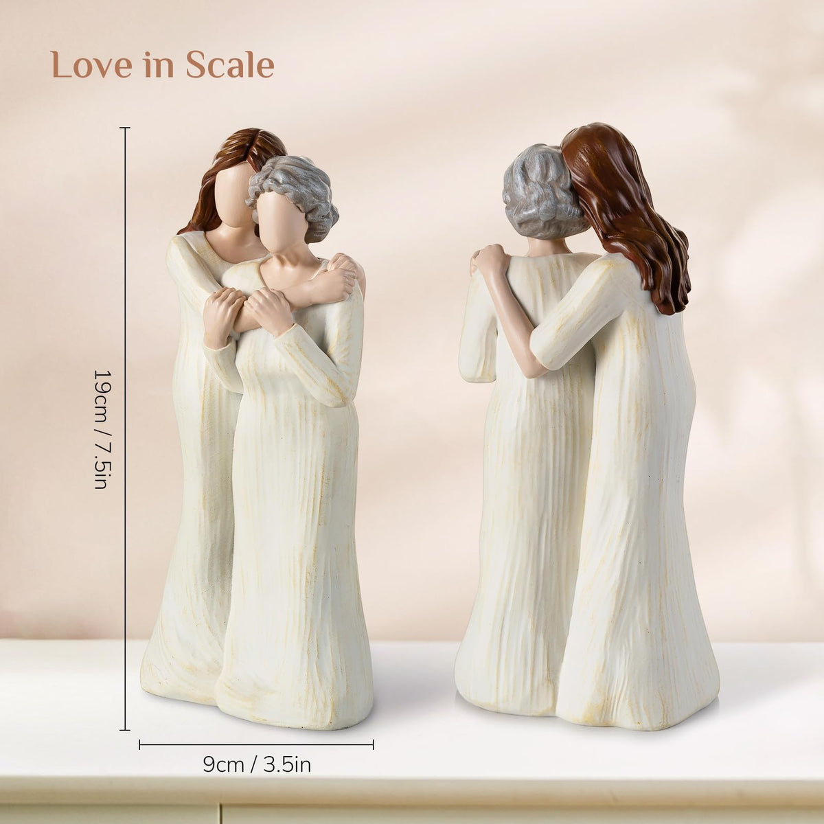 Storieme 7.5-inch statue designed for mantel or shelf.