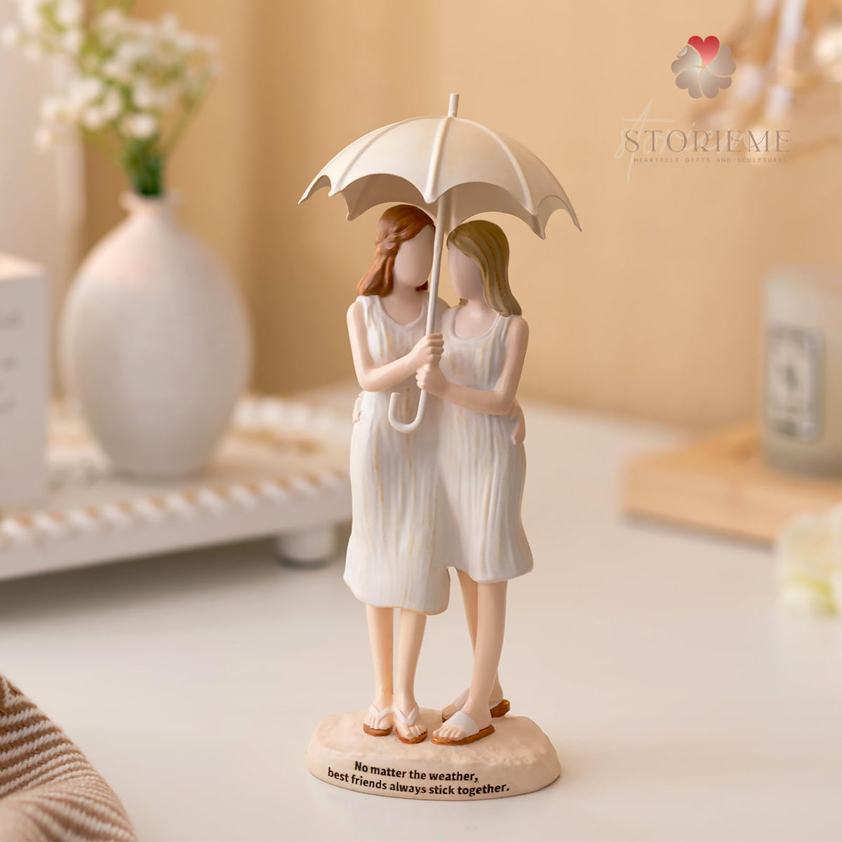Storieme display-ready figurine perfect for shelves, mantels, or desks.