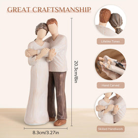 Storieme resin sculpture with weighted construction offers lasting memories.