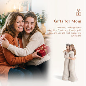 Storieme hand-painted-detail mother-daughter statue showcasing premium craftsmanship for lasting decor.