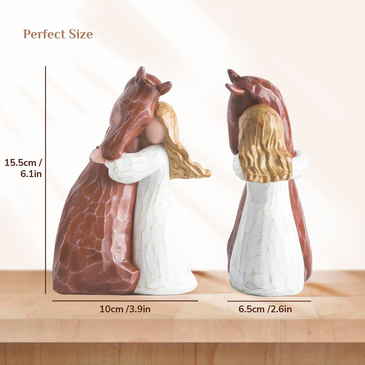 Storieme hand-painted horse statue highlights fine details for elegant decor.