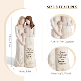 Storieme hand-painted statue, cream-white finish, premium resin for durable display.