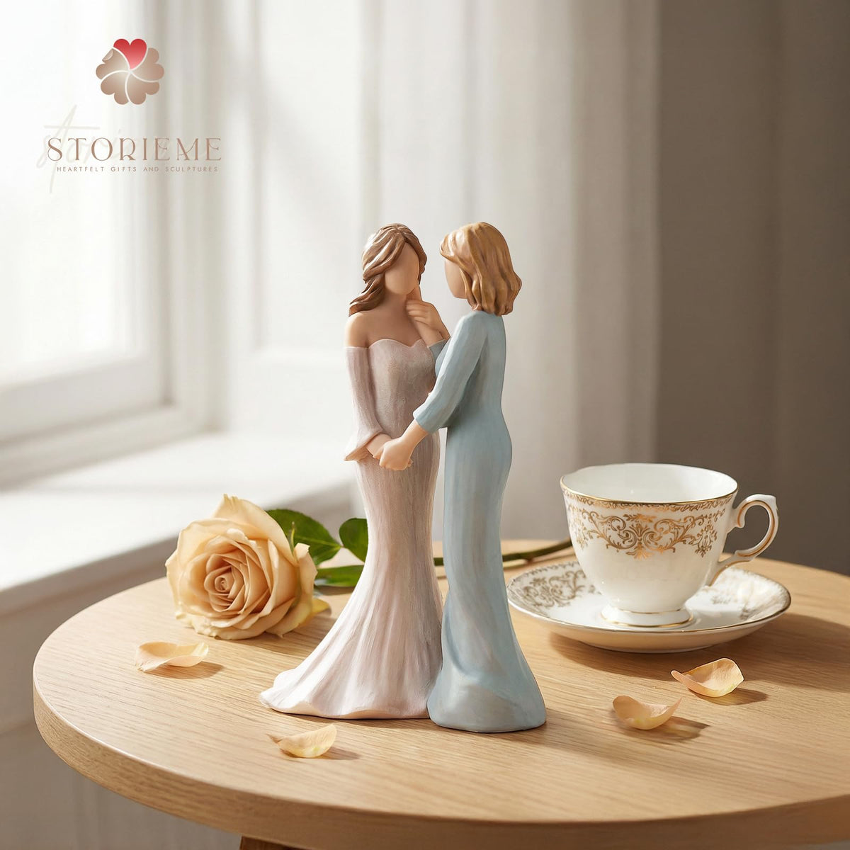 Storieme heirloom-quality figurine for family celebrations and daily warmth.