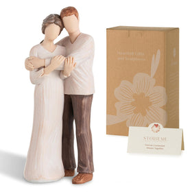 Storieme mom-son embracing figurine is a sentimental keepsake for anniversaries.