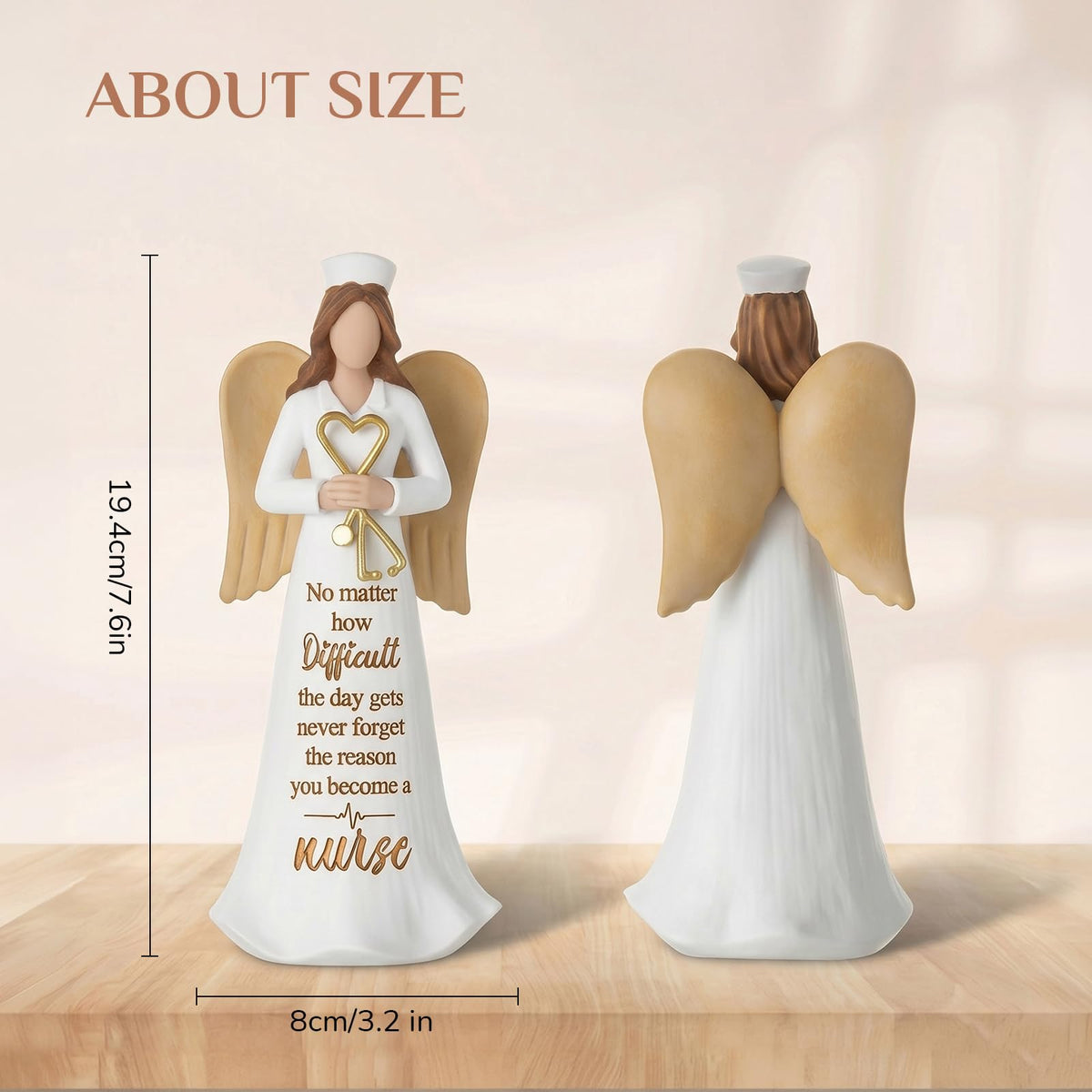 Storieme nurse angel figurine gift packaging ready to present