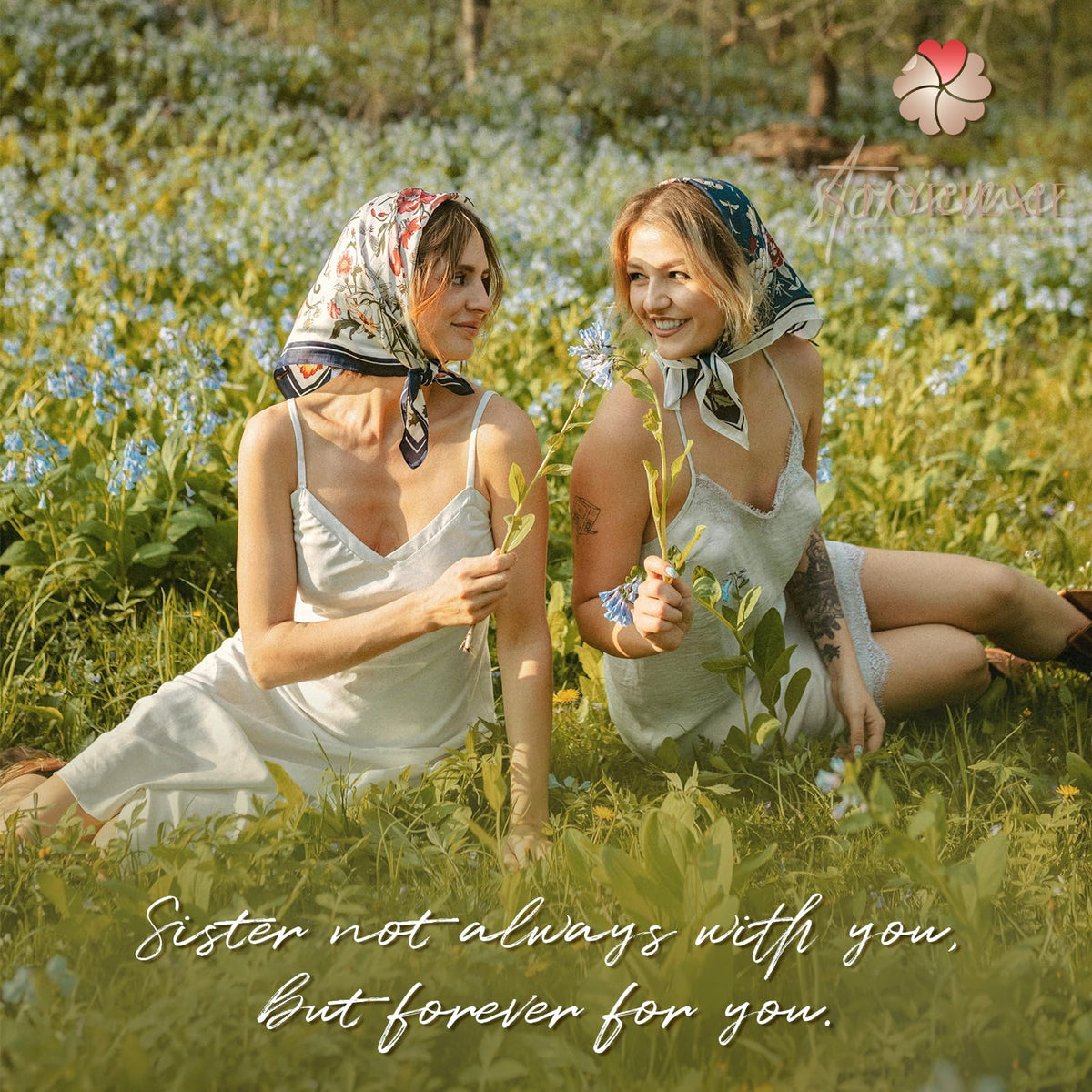 Storieme sister embrace figurine, arm-in-arm, a tangible symbol of lasting friendship.