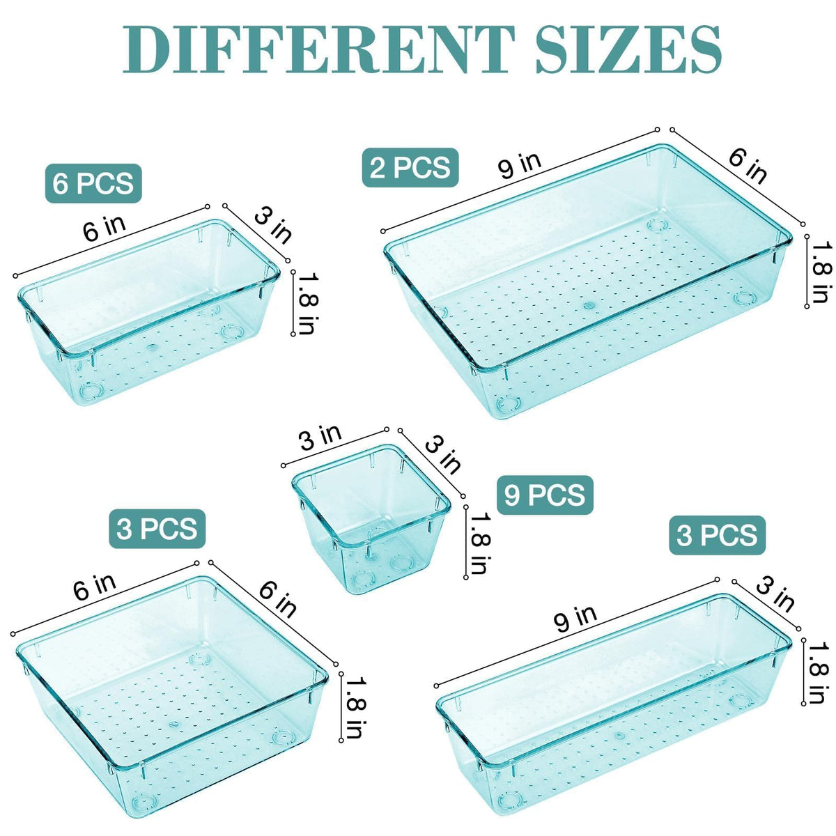 StorMiracle bathroom drawer trays organized cosmetics and toiletries.
