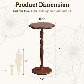STO'SENSE round side table pedestal legs showing sculpted stability