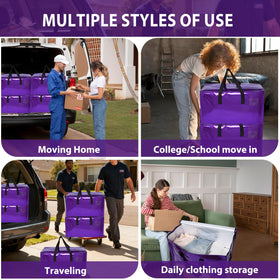 STOWM 6-pack moving bags wide-mouth opening for quick loading.