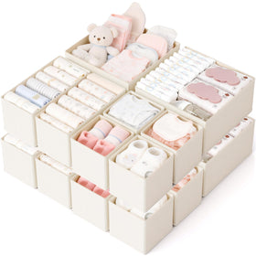 Stowsia drawer organizer 11x11x4-in keeps items neatly visible for quick access.