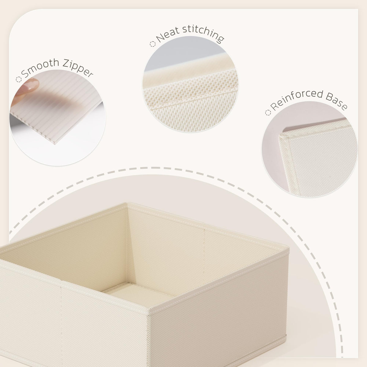 Stowsia foldable drawer organizers fold flat for compact storage when not in use.