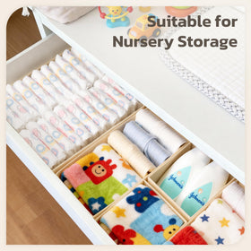 Stowsia breathable non-woven fabric material for durable, breathable drawer storage.