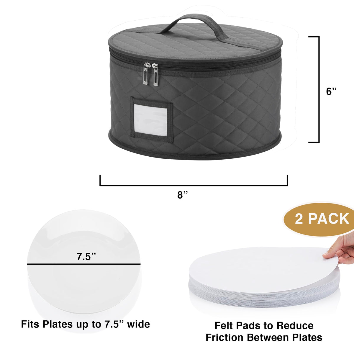 STOZU 12 separators included keeps plates neatly organized.