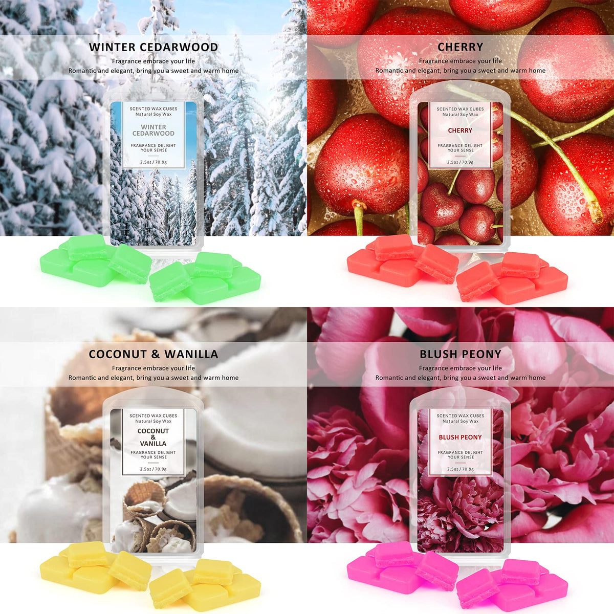 STRN scented wax melts cubes apple-cinnamon deliver warm, inviting aroma for gatherings