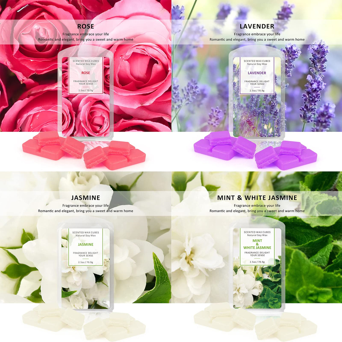STRN scented wax melts cubes coconut-vanilla bring creamy warmth to evenings