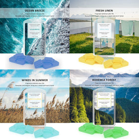 STRN scented wax melts cubes mint-white jasmine freshens rooms with crisp uplifting scents
