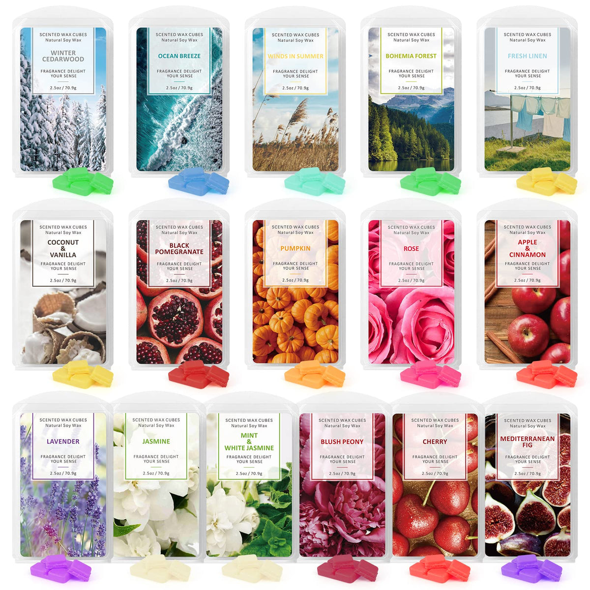 STRN scented wax melts cubes pumpkin-nectarine for cozy autumn ambience and lasting fragrance