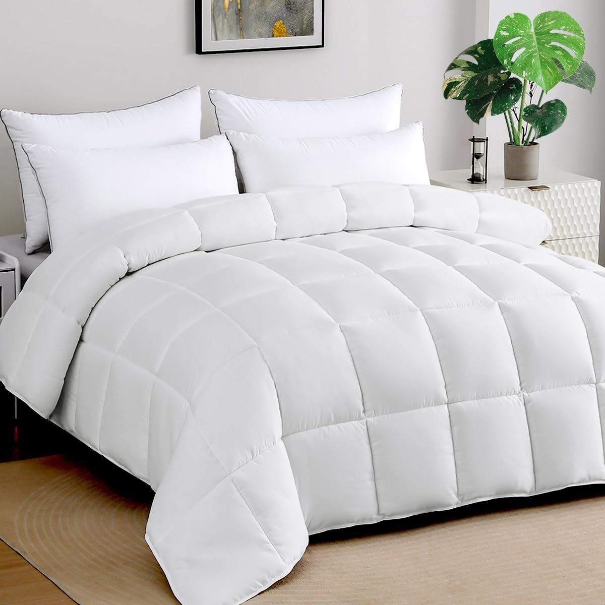 STWIENER oversized king comforter 120x98 with ample coverage for family use