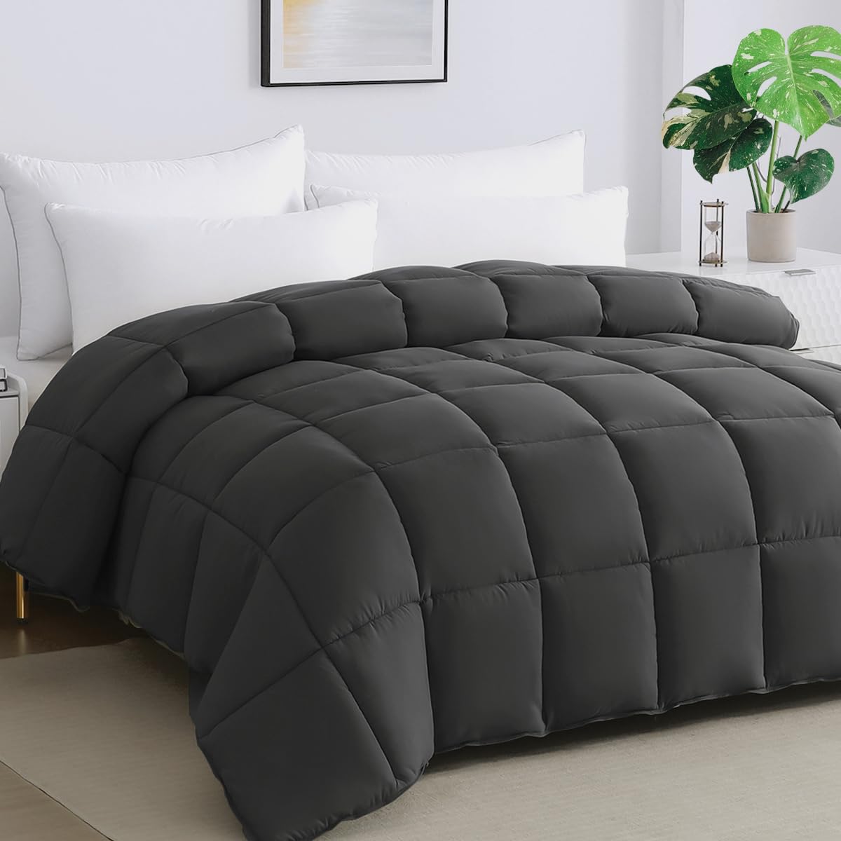 STWIENER Alaskan King Comforter 120x132 size for spacious shared bedding.