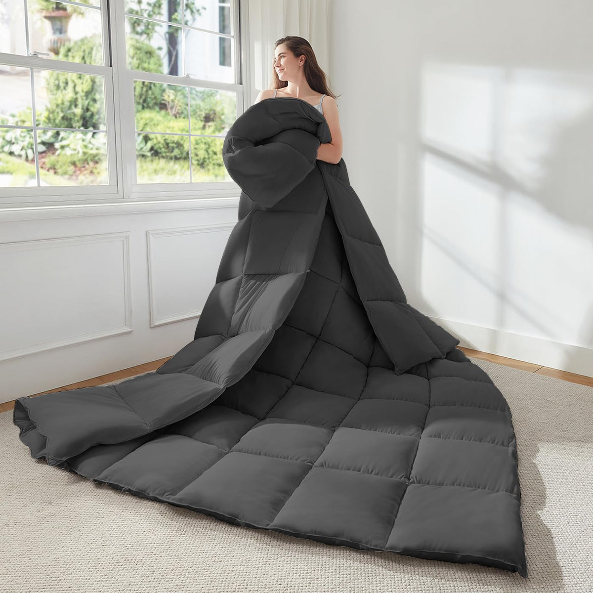 STWIENER Comforter breathable microfiber fabric enhances comfort.