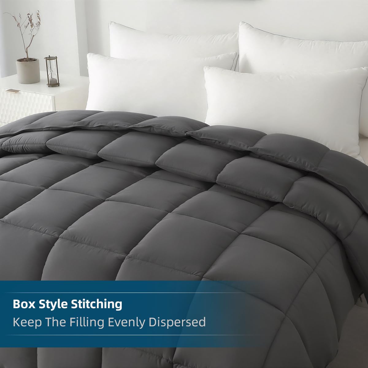 STWIENER Alaskan King Comforter corner loops and side straps simplify setup.