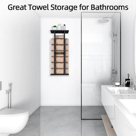 STWWO compact design keeps towels off surfaces in tight spaces.