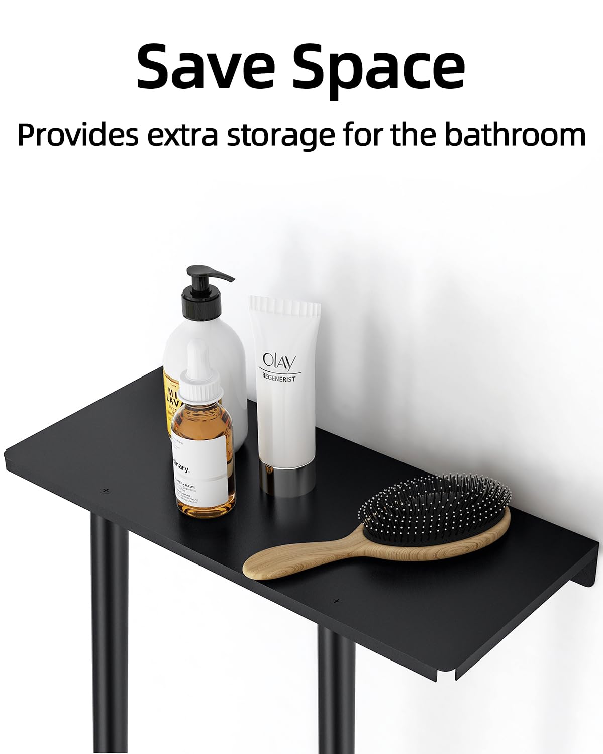 STWWO modern black finish complements small-space bathrooms.