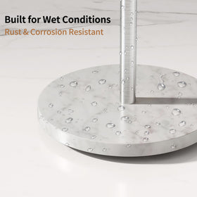 STWWO rust-proof stainless steel frame resists humidity in bathrooms and kitchens.