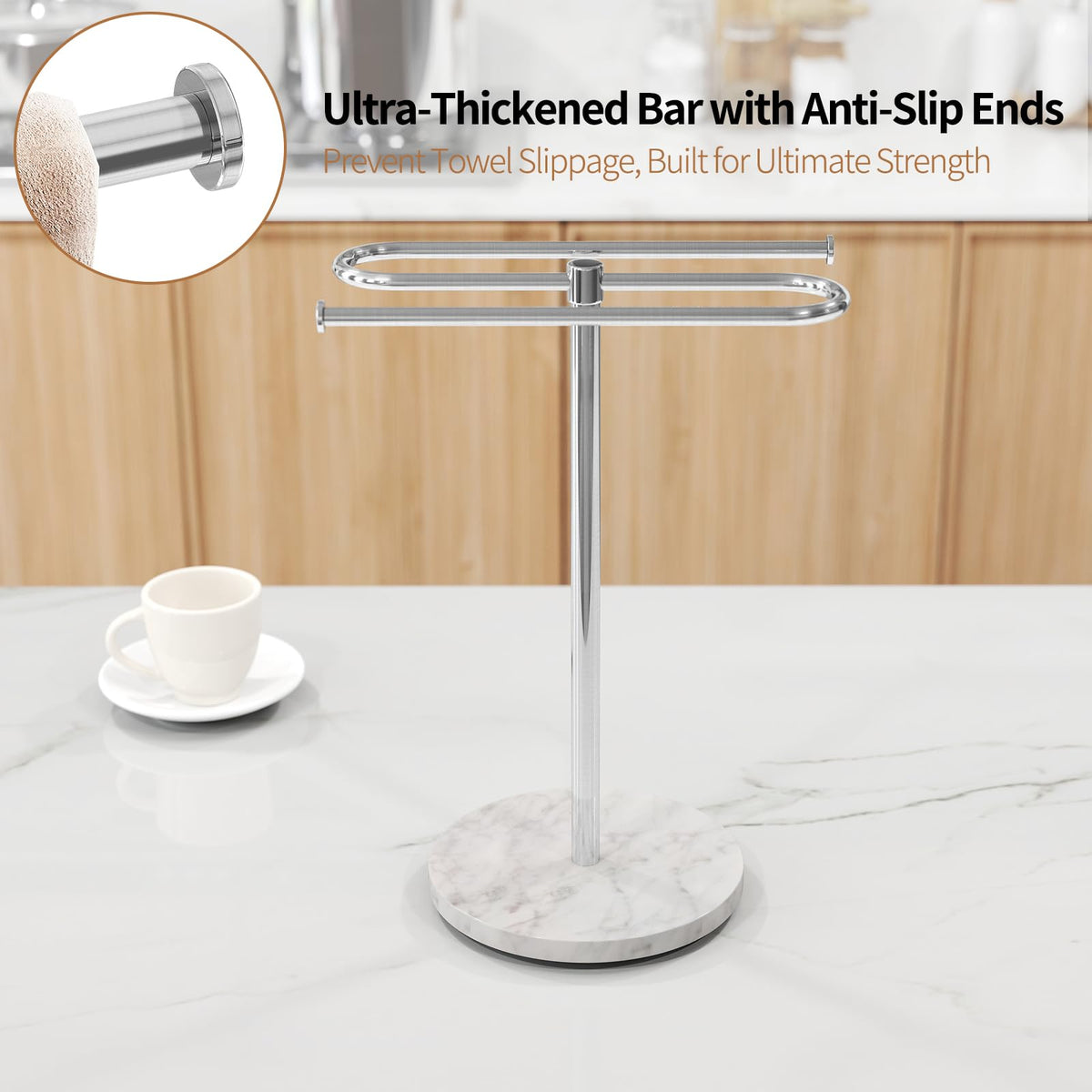STWWO anti-slip silicone pads grip surfaces and protect countertops.