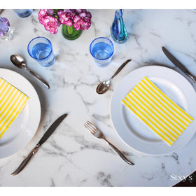 Stxy's wedding-reception napkins add color and elegance to table settings.