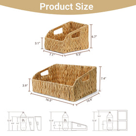 Stylave water hyacinth wide-handles offer comfortable grip when carrying full baskets.