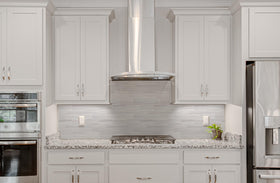 StyloVue peel-and-stick kitchen backsplash demonstrates simple, tool-free installation.