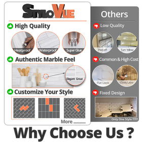 StyloVue versatile tiles suit kitchens, bathrooms, RVs, and fireplaces.