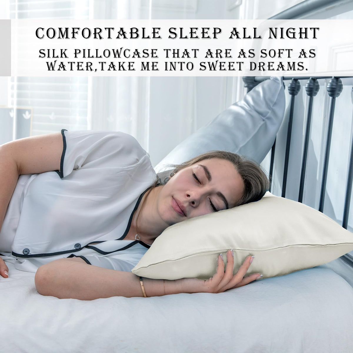 Suatien king-size pillowcase fits standard pillows neatly.