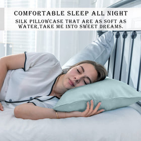 Suatien silk pillowcase 2-pack blue haze gift-ready packaging appeals.
