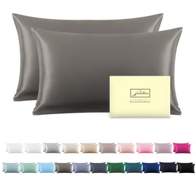 Suatien silk pillowcase closeup weave highlighting silky texture for hair and skin.